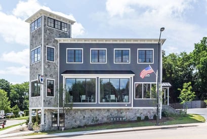 Street view of a commercial realtor's office in St. Charles IL