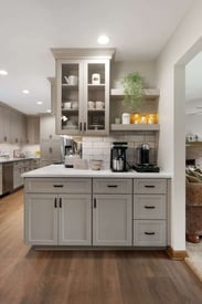 butler's pantry with a coffee bar and lots of added storage space in the kitchen