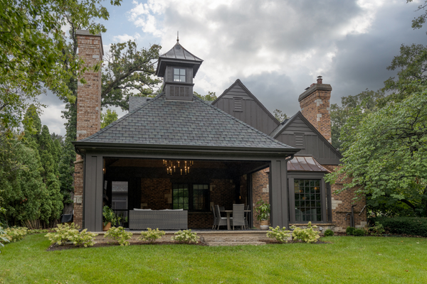 Outdoor Covered Porch with cupola and phantom screens